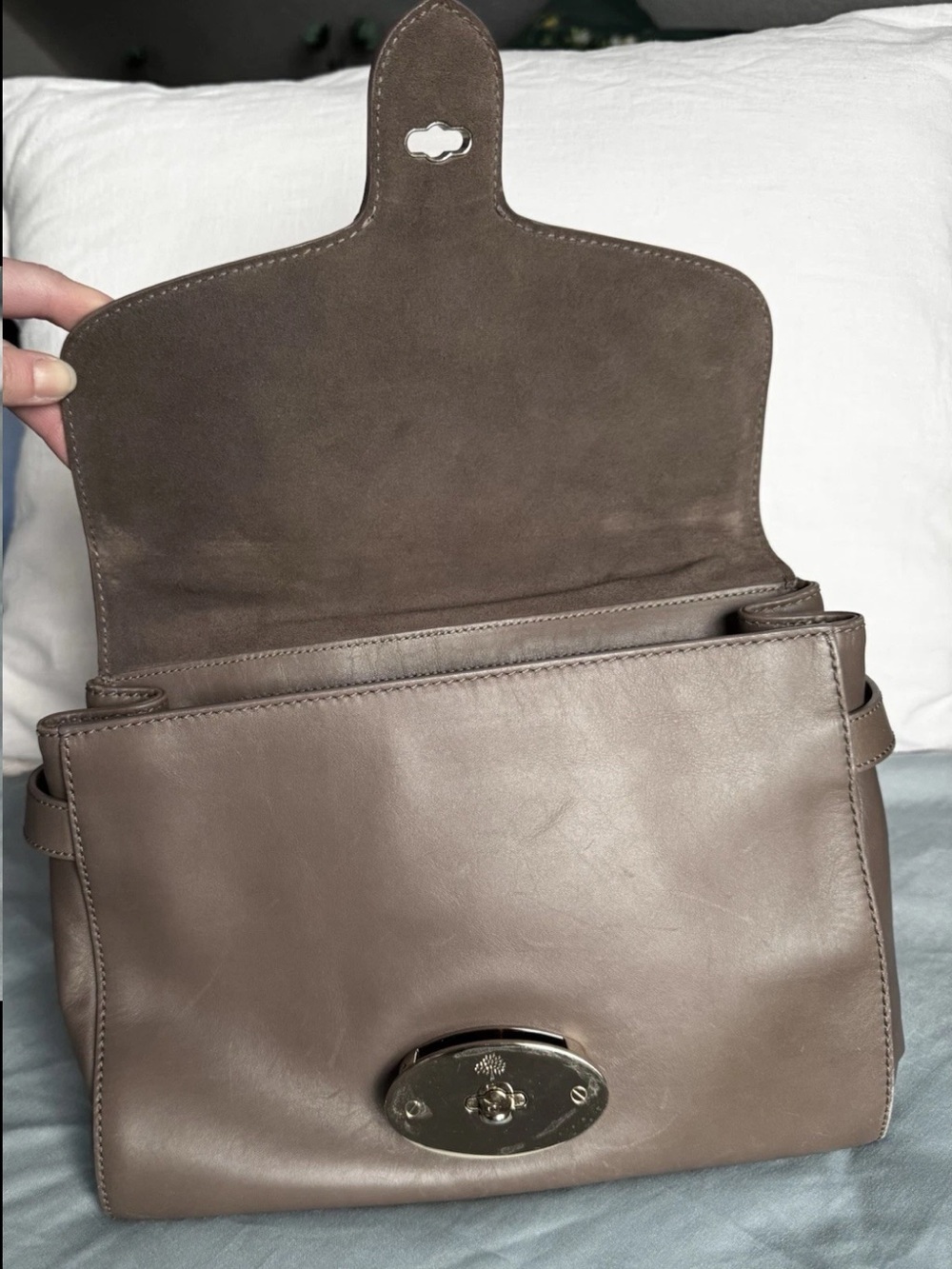 Mulberry Brown Leather Top-Handle Satchel with Detachable Strap - Picture 8 of 16